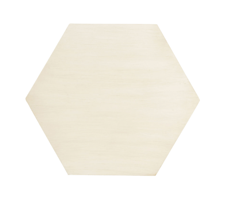 Scalloped Table w Hexagon Top. Coastal Compass Home Decor