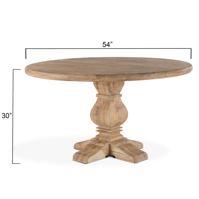 Antique Oak Round Dining Table Dimensions - Coastal Compass Home Decor