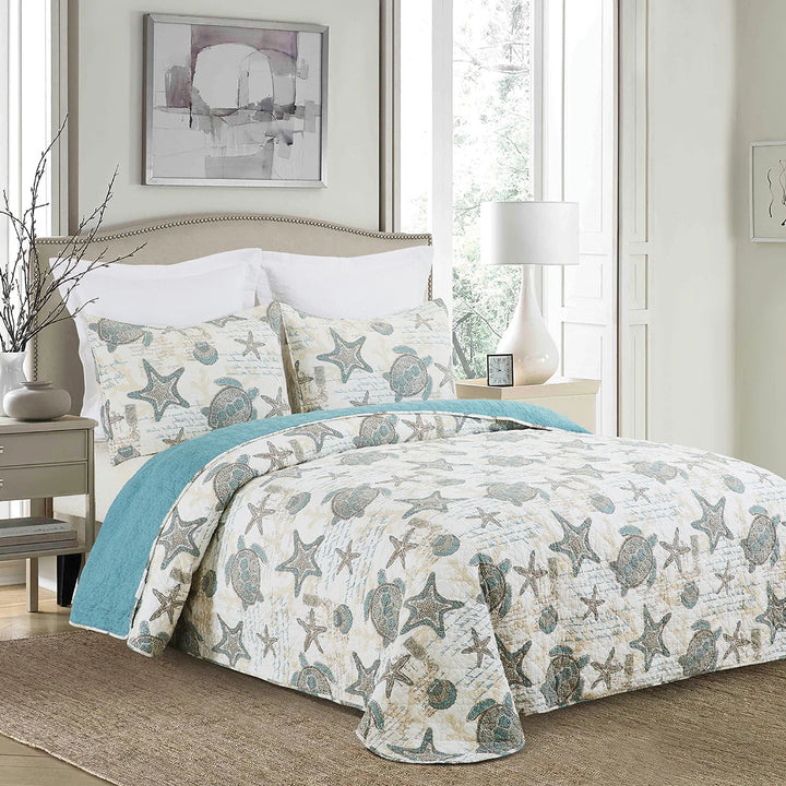 Aqua Sands Quilt Set