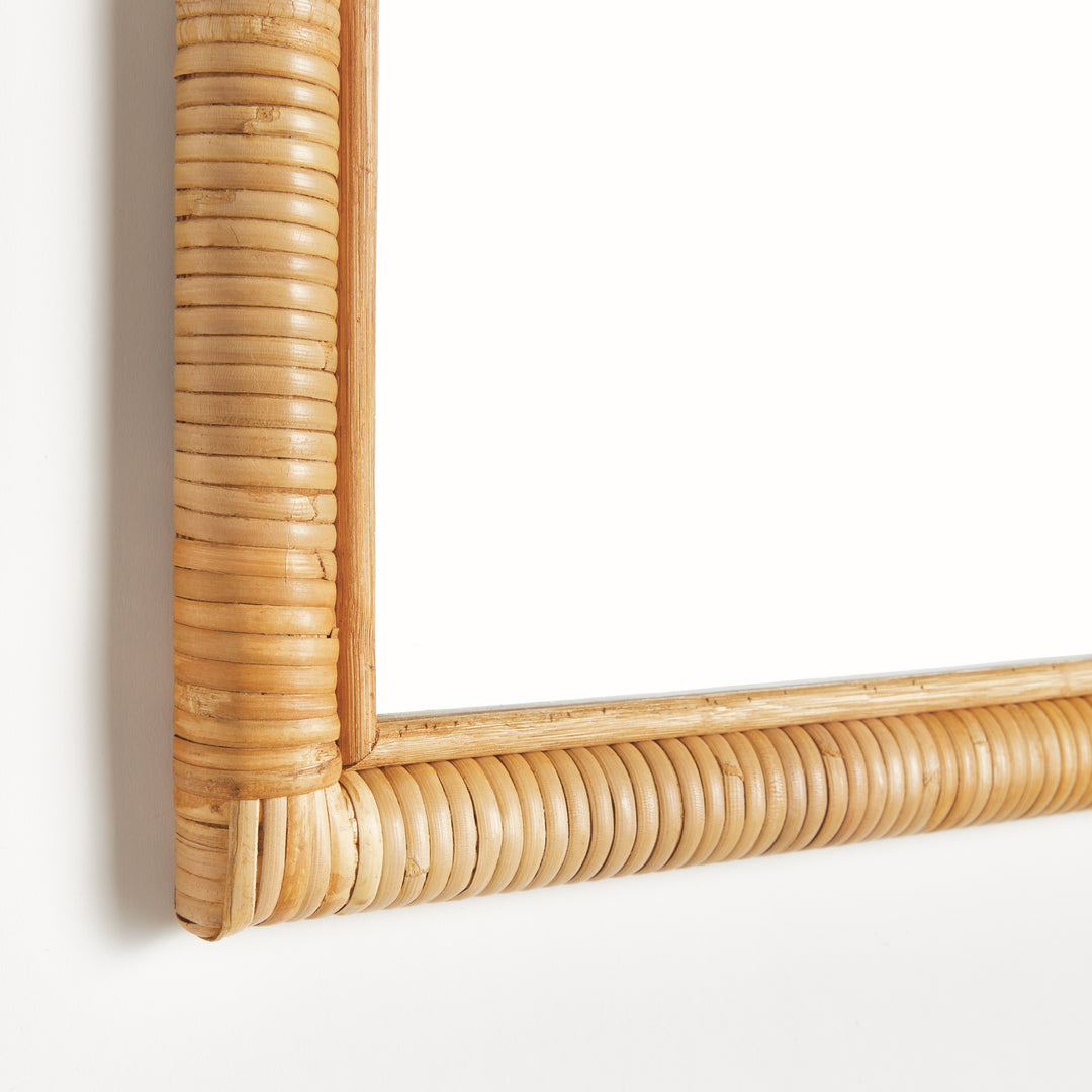 Aveline Arched Rattan Mirror