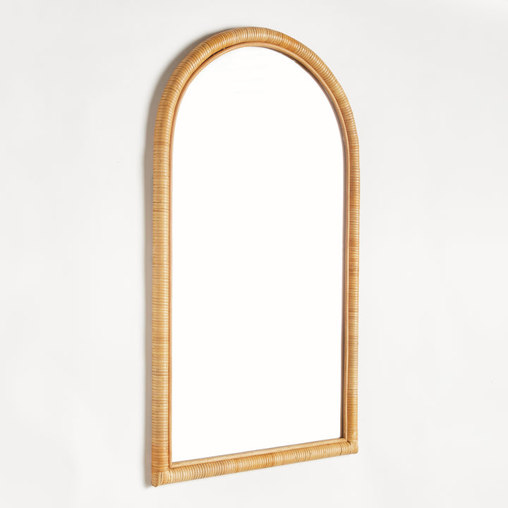 Aveline Arched Rattan Mirror