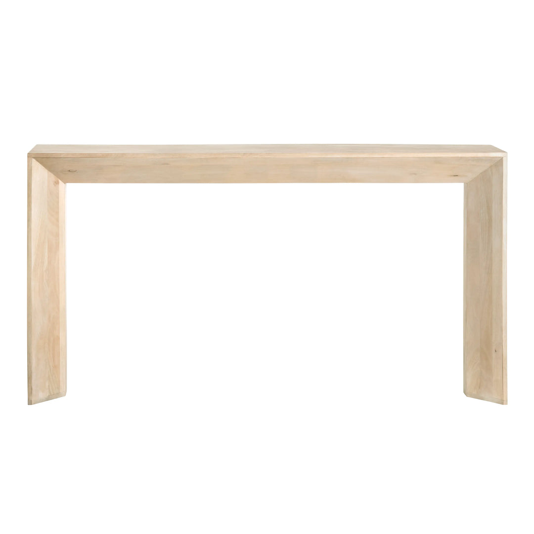 Baltic Console Table - Mango wood Furniture - Light Natural Wood - Narrow Console Table - Coastal Compass Home Decor