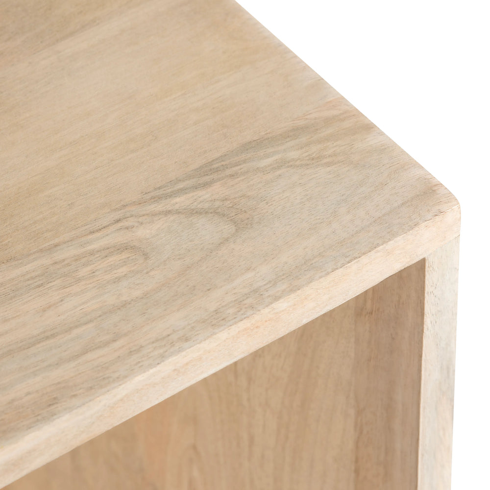 Baltic End Table - Mango Wood Furniture - Natural Wood - Coastal Compass Home Decor