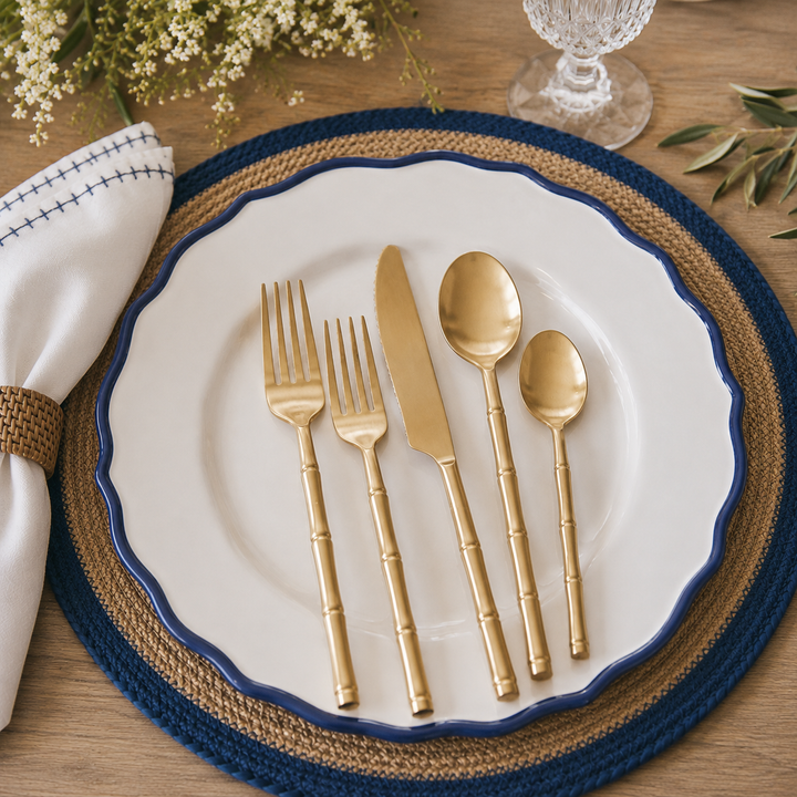 Bamboo Gold Flatware Set