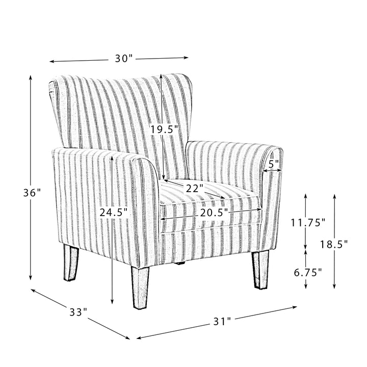 Bayside Striped Accent Chair