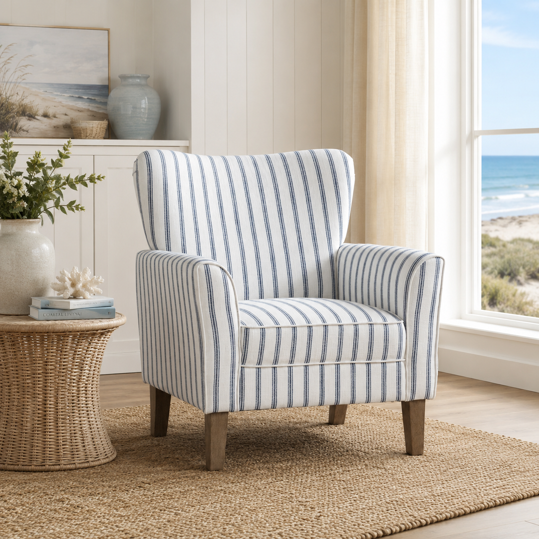 Bayside Striped Accent Chair