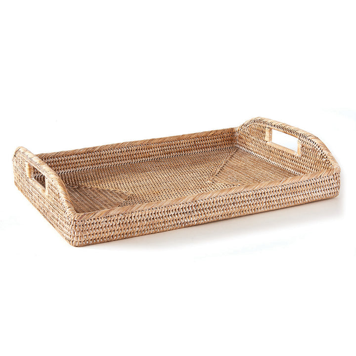 Bermuda Whitewash Rattan Morning Tray