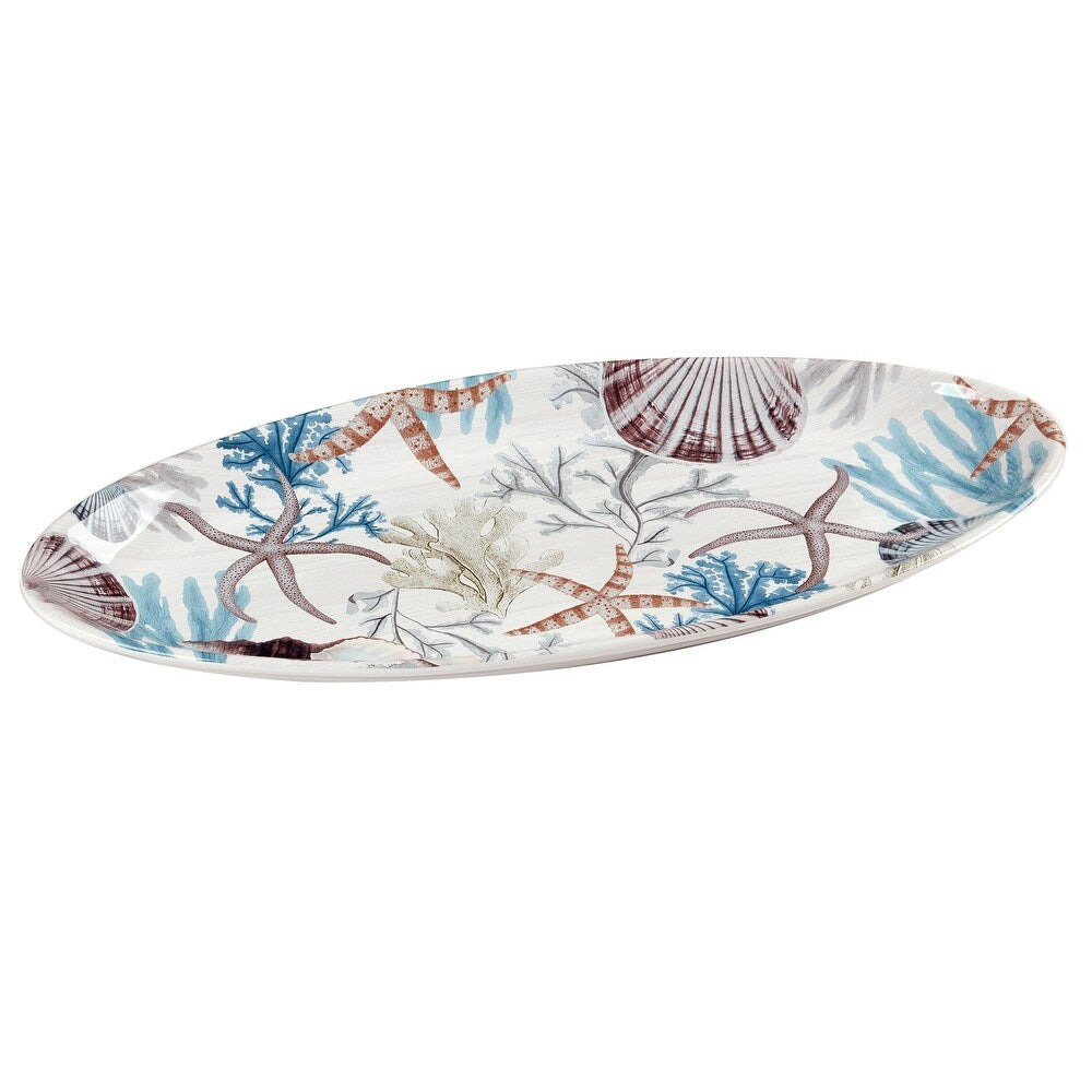 Beyond Waters Oval Platter - Coastal Compass Home Decor