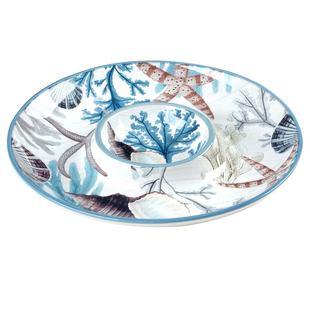 Beyond Waters Chip & Dip Tray - Coastal Compass Home Decor