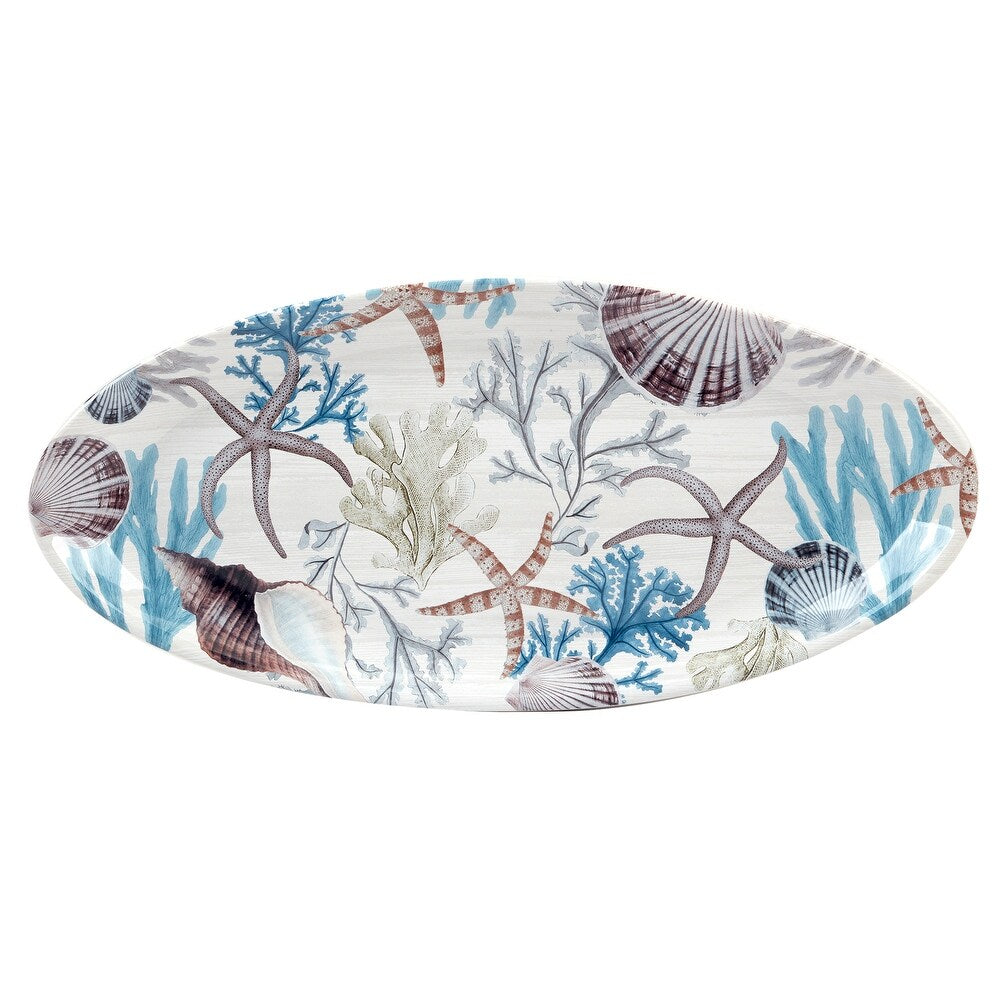 Beyond Waters Oval Platter - Coastal Compass Home Decor