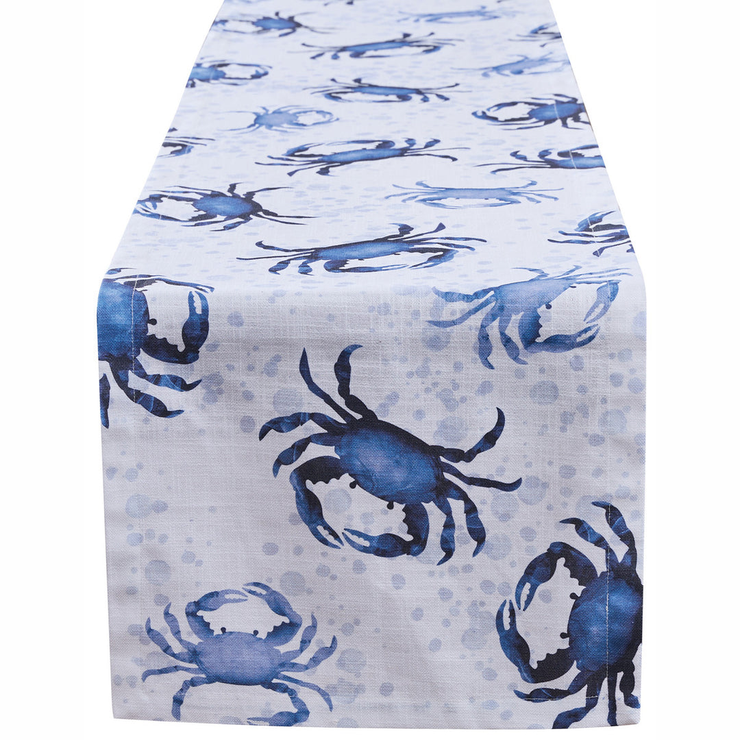 Blue Crabs Table Runner - Coastal Compass Home Decor