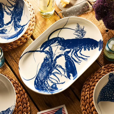 Blue Lobster Coupe Oval Platter