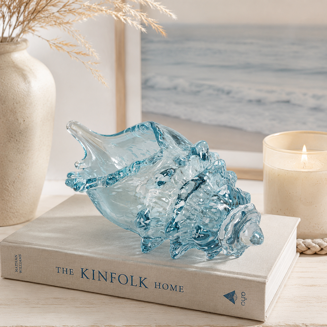 Blue Lagoon Glass Seashell