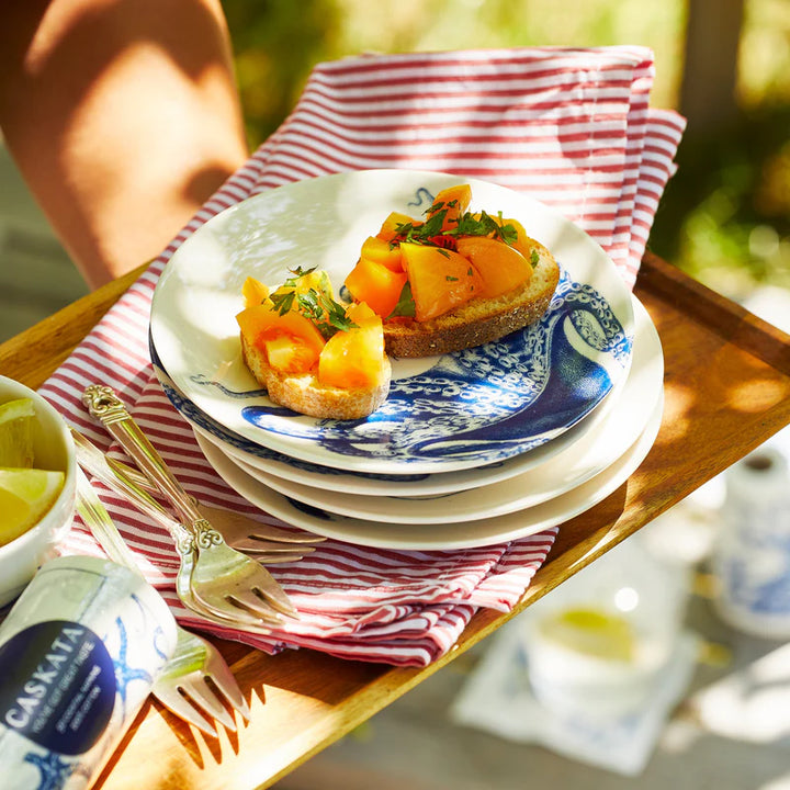 Blue Lucia Appetizer Plate - Set/4