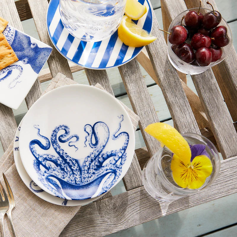 Blue Lucia Appetizer Plate - Set/4