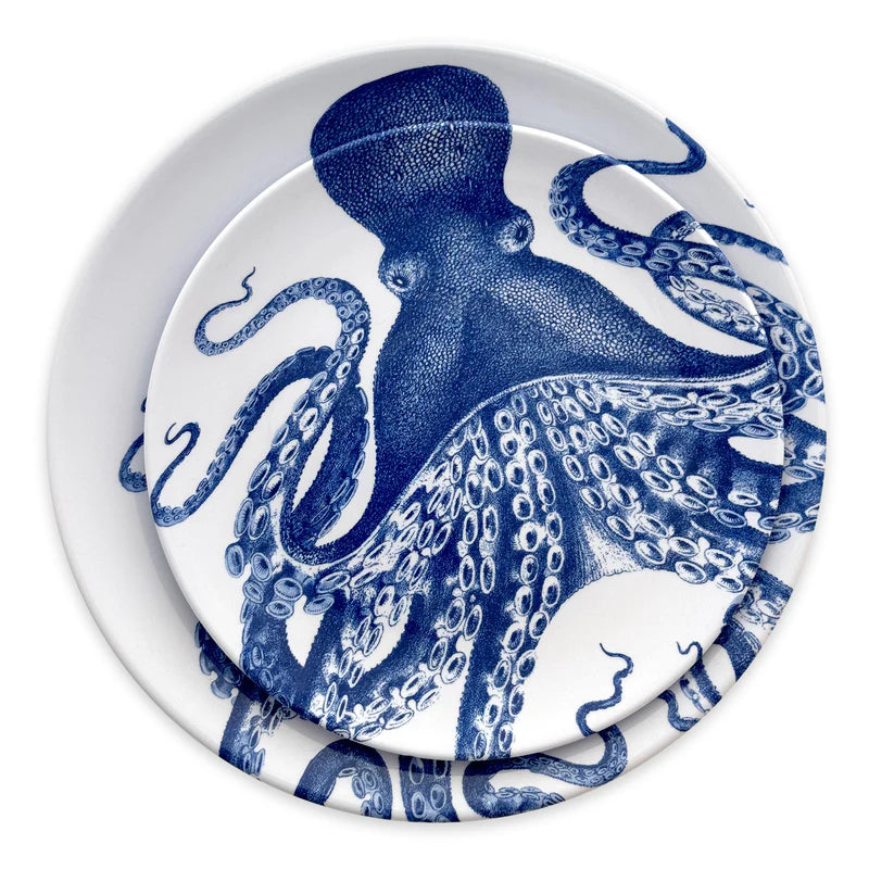 Blue Lucia Melamine Dinner Plates