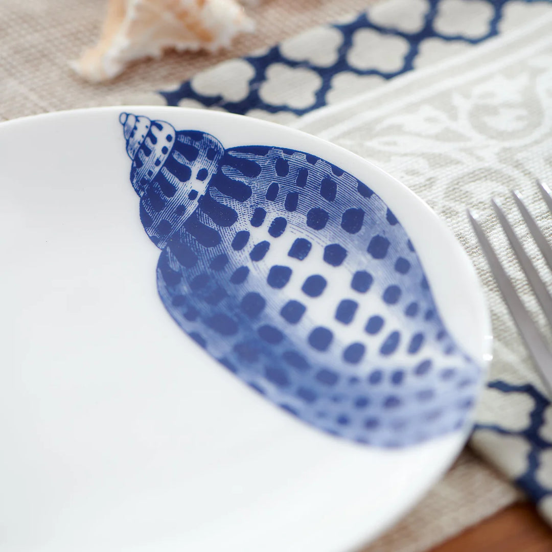Blue Shells Appetizer Plate - Set/4