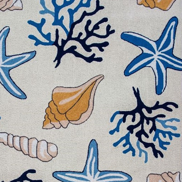 Blue & Yellow Seashells Rug