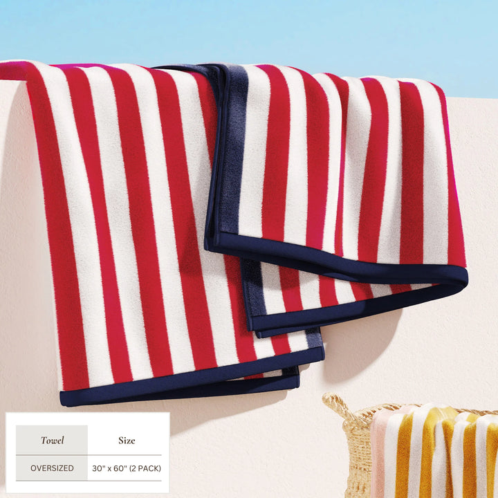 Oversized Cabana Striped Beach Towel