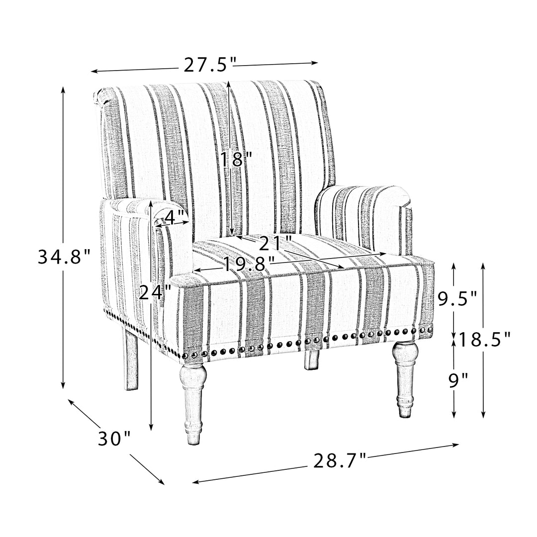 Camden Stripe Accent Chair