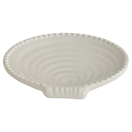 Ceramic Seashell Spoon Rest | Coastal Compass Home Decor