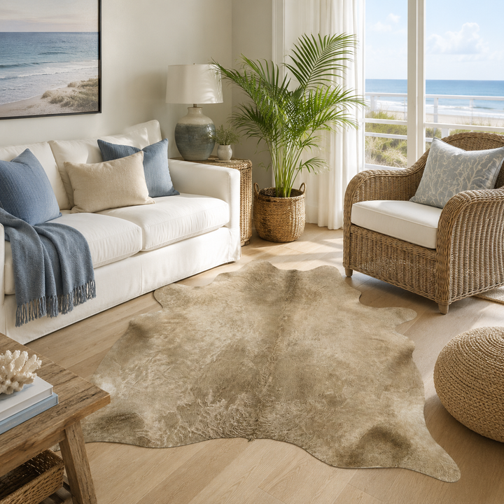 Brazilian Champagne Cowhide Rug