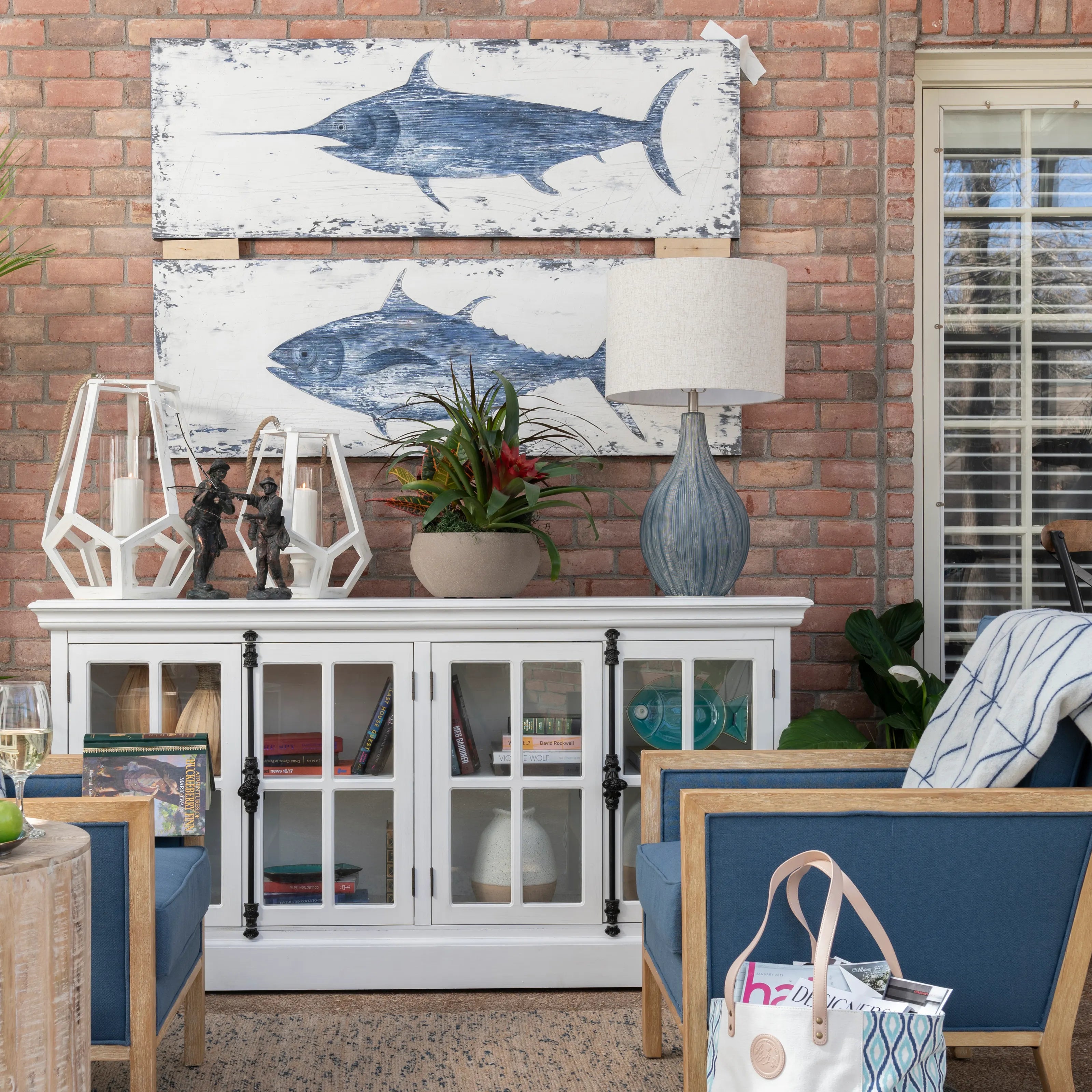 Curated visual reference: Fresh Look at Charleston Fish Canvas Set Artwork Coastal Compass Decor The Coastal