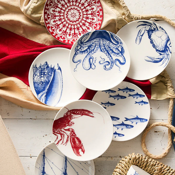 Blue Lucia Appetizer Plate - Set/4