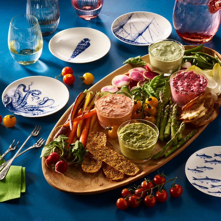 Blue Lucia Appetizer Plate - Set/4