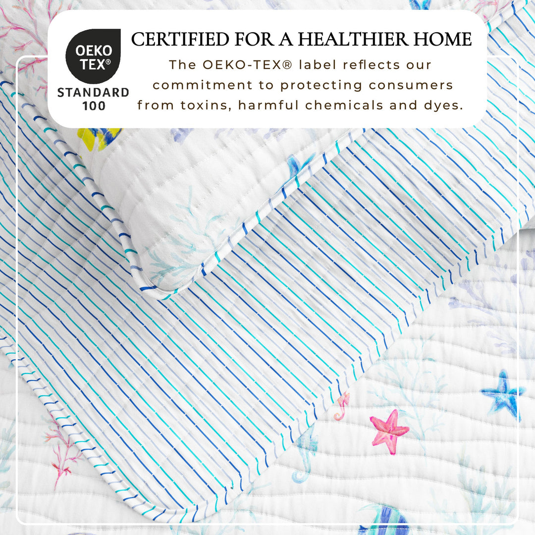 Colorful Coastal Seascape Quilt Set