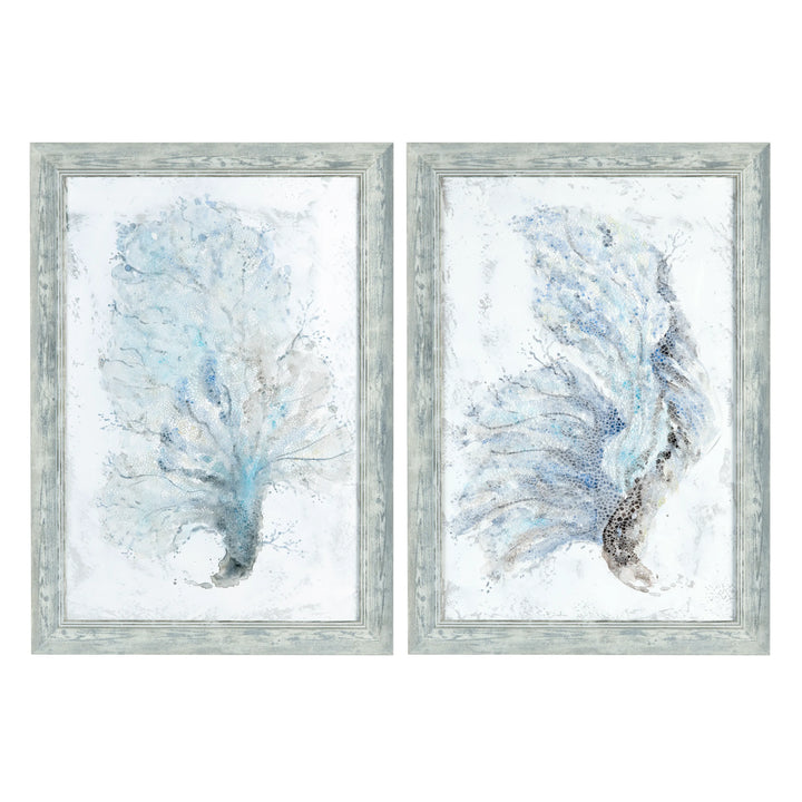 Coral Watercolor Canvas Set
