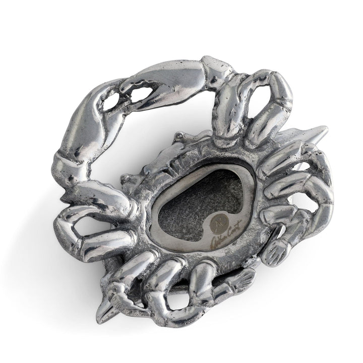 Crab Bottle Opener - Aluminum - Detailed  Opener underneath Crab - Coastal Compass Home Decor