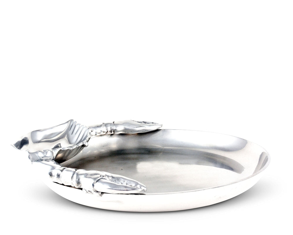 Crab Chip and Dip Tray - Aluminum - Crab Body Dip Tray with Claws - Large Tray - 2" Depth - Coastal Compass Home Decor