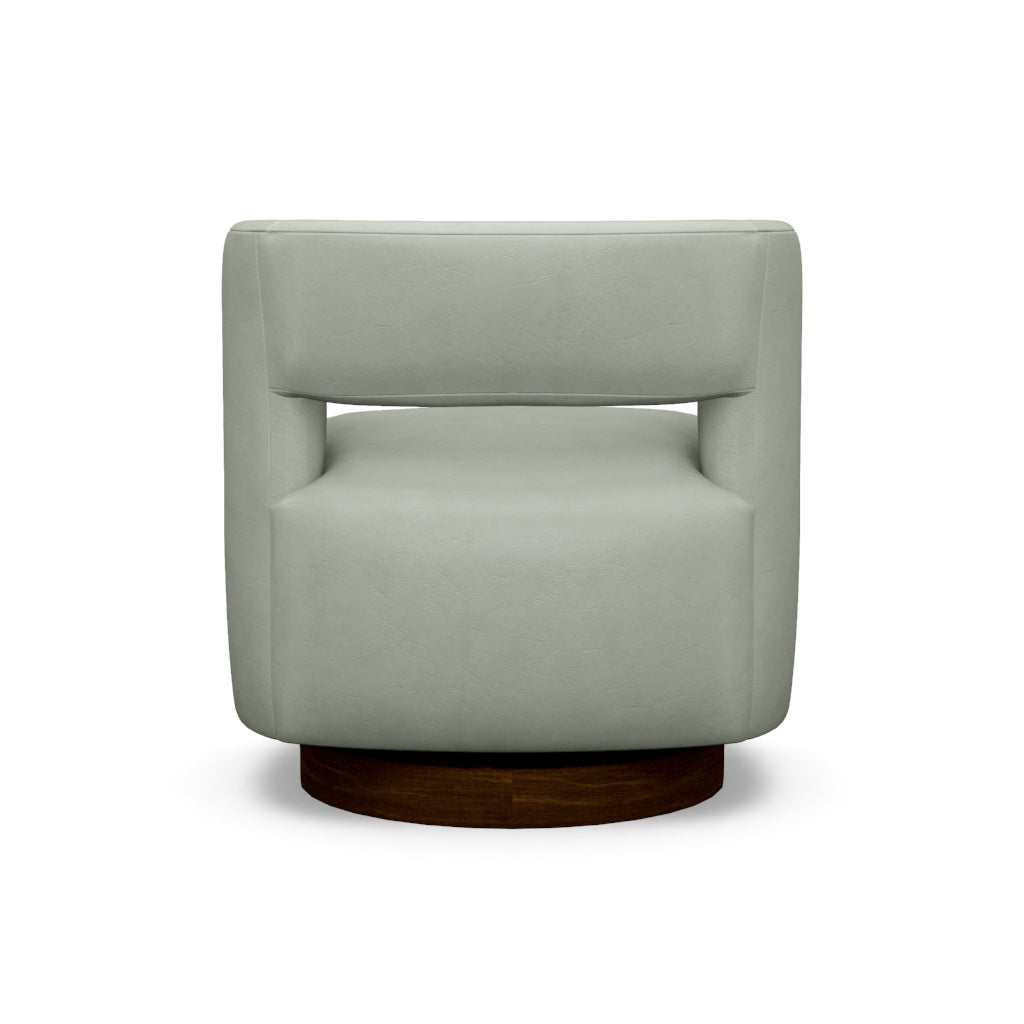 Crystle Swivel Leather Accent Chair