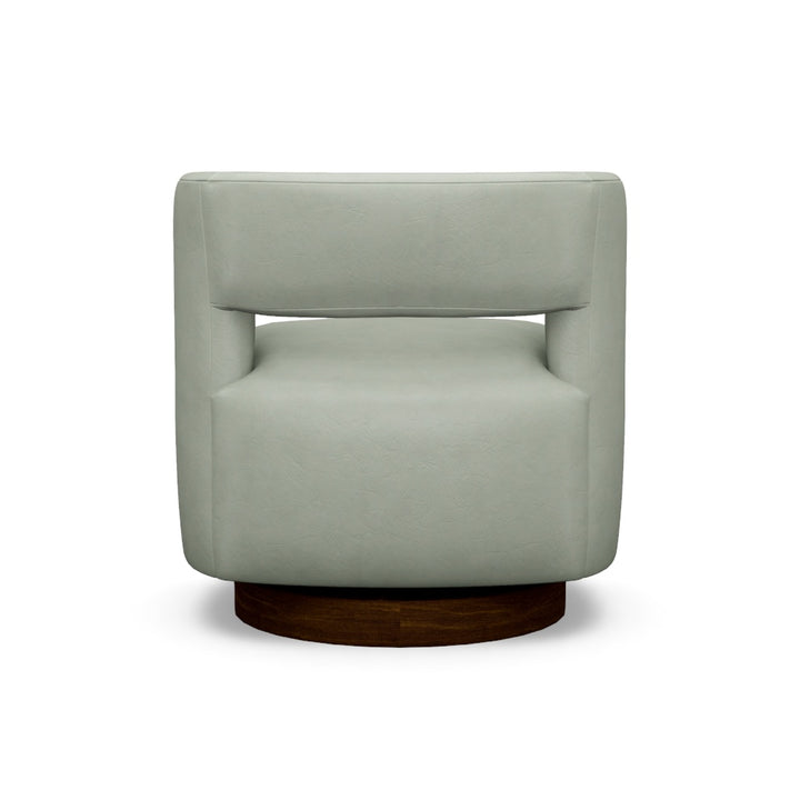 Crystle Swivel Leather Accent Chair