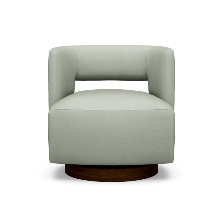 Crystle Swivel Leather Accent Chair