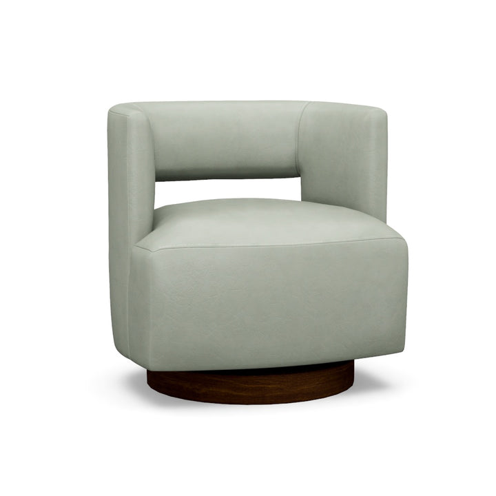 Crystle Swivel Leather Accent Chair