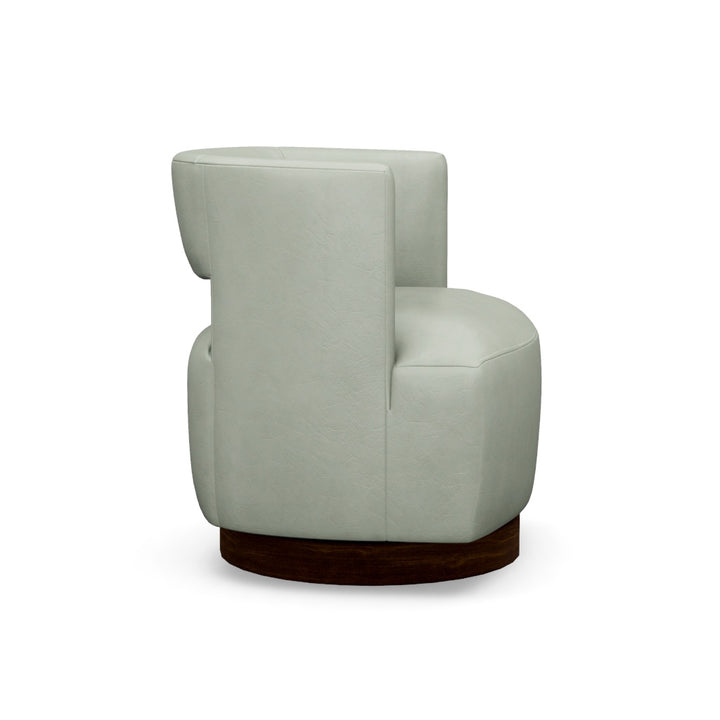 Crystle Swivel Leather Accent Chair
