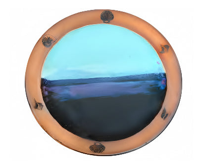 Deep Sea Patterned Pottery Dinner Plate