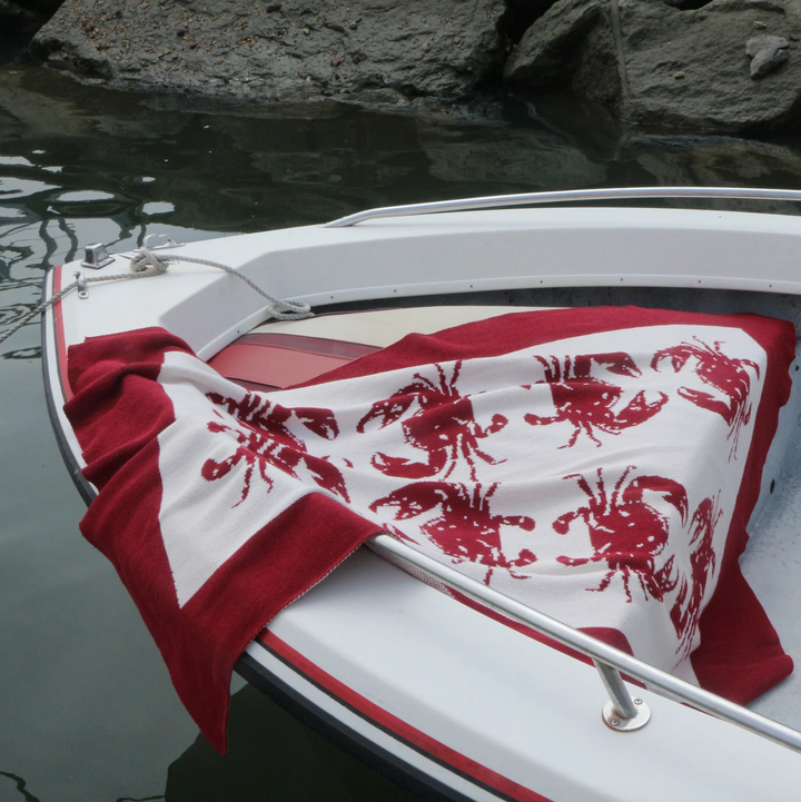 Eco Crab Throw Blanket - Coastal Compass Home Decor