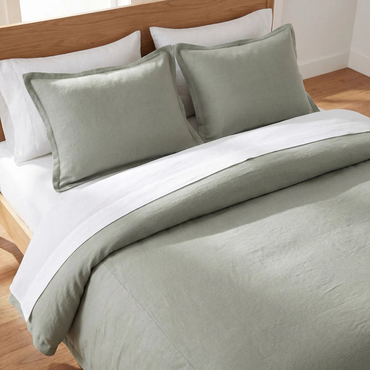 Marella Flange Linen Comforter Set