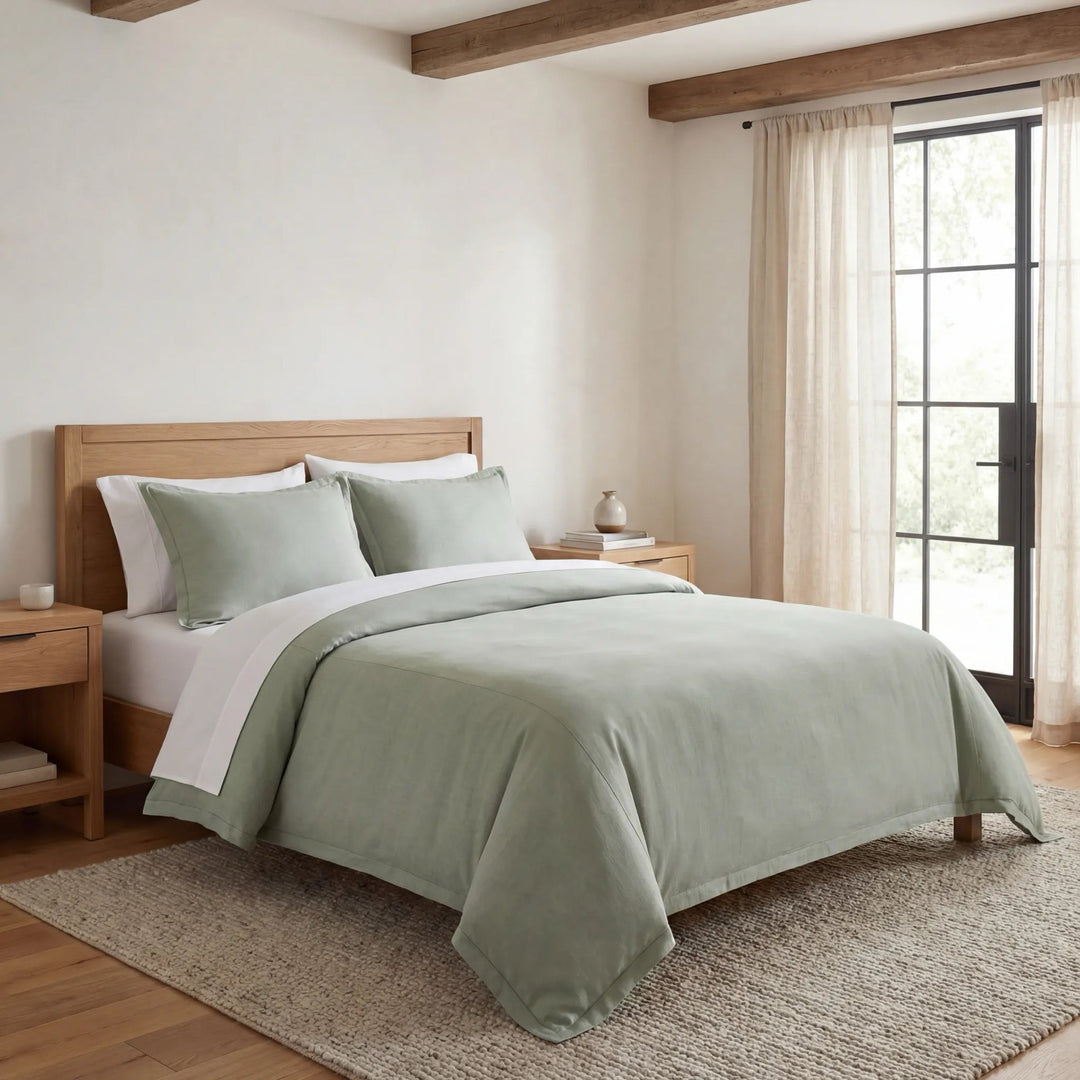 Marella Flange Linen Comforter Set
