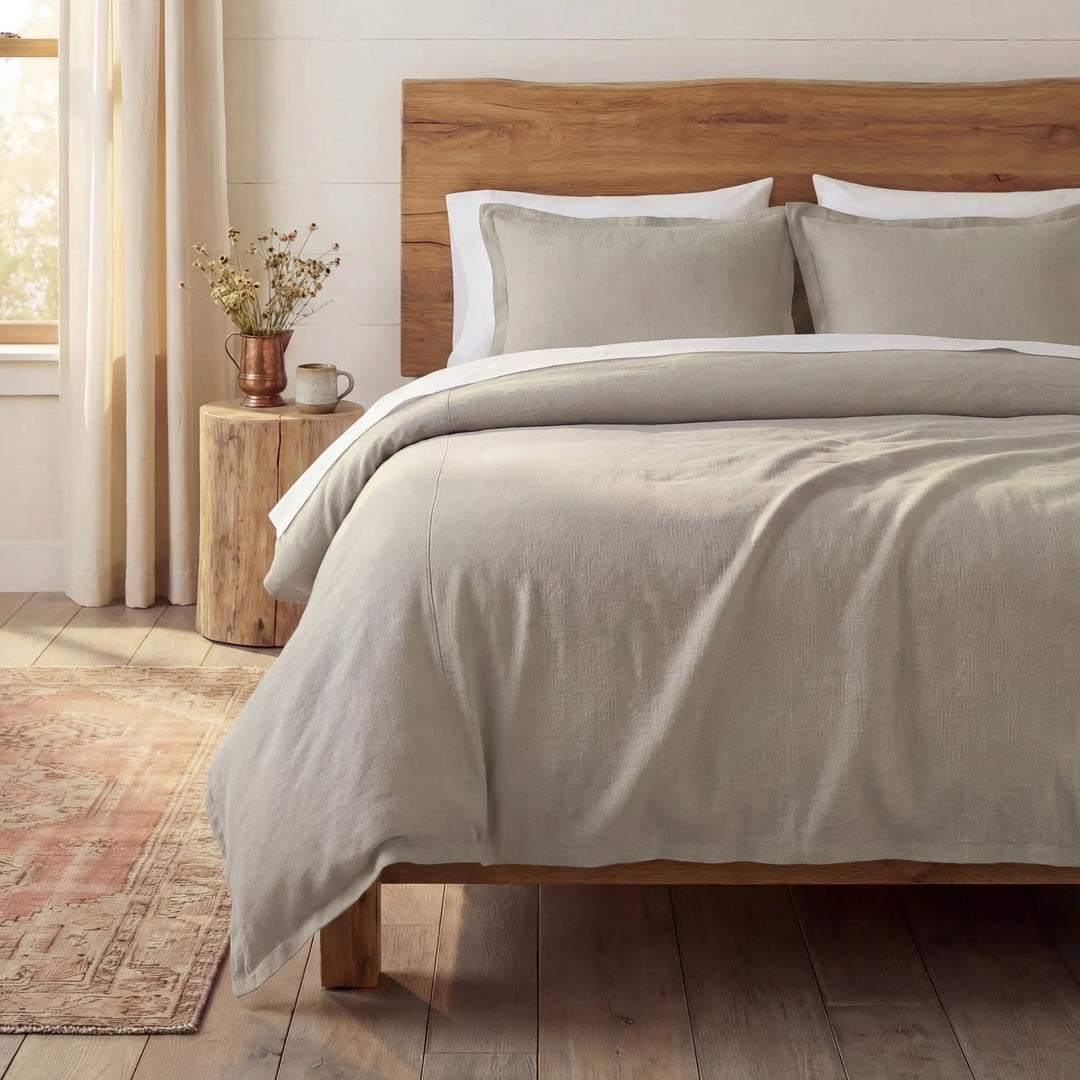 Marella Flange Linen Comforter Set