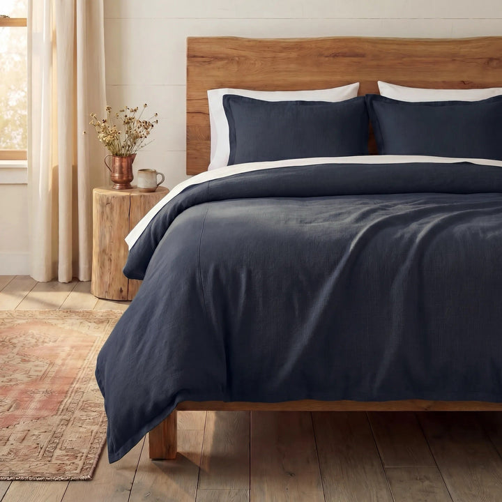 Marella Flange Linen Comforter Set