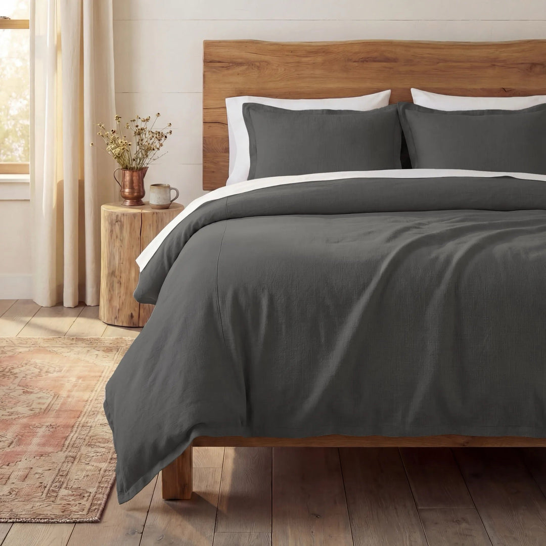 Marella Flange Linen Comforter Set