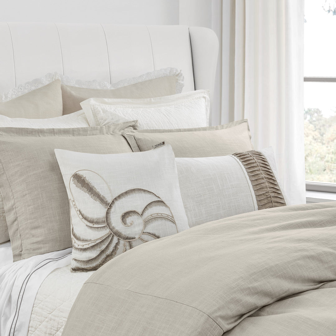 Marella Flange Linen Comforter Set