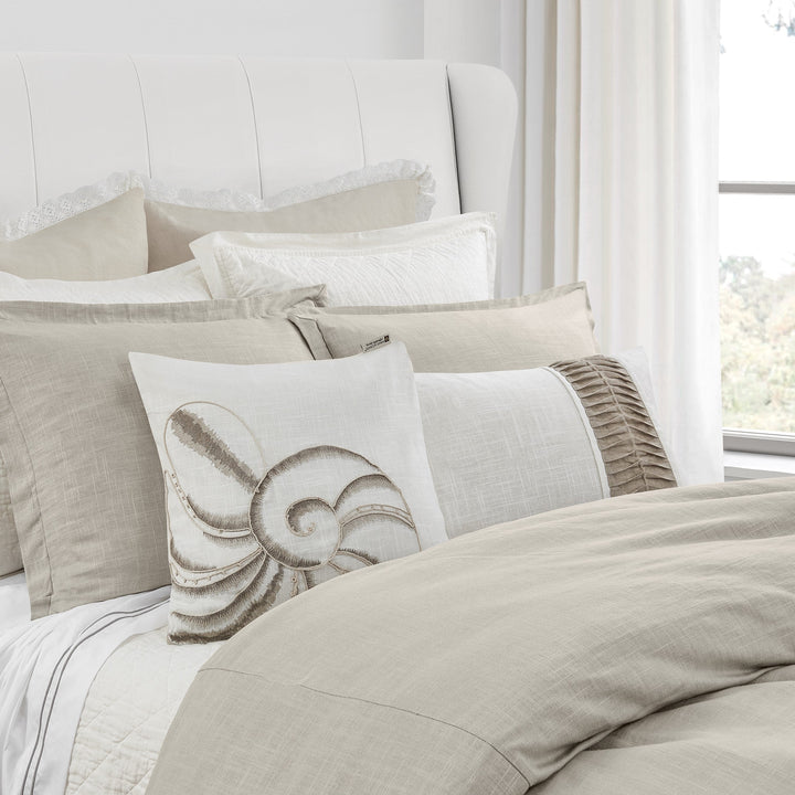 Marella Flange Linen Comforter Set