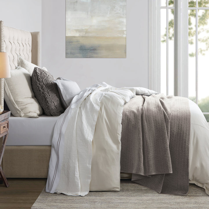 Marella Flange Linen Comforter Set