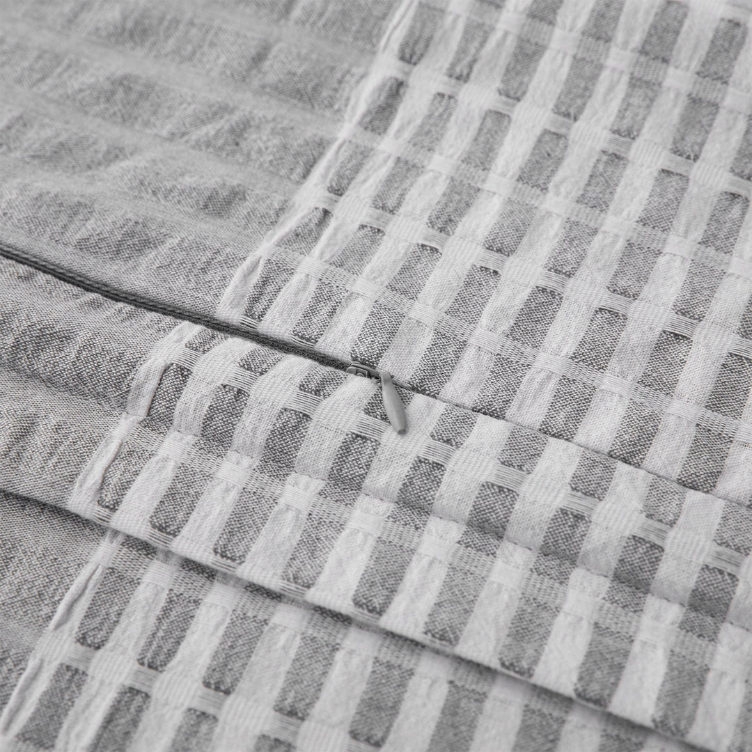 Laine Grey Stripe Comforter Set