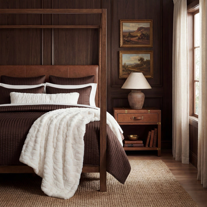Satin Quilted Coverlet Sets - 5 Colors